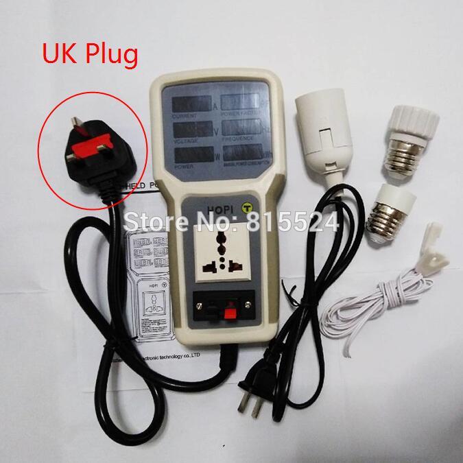 EU/AU/UK/US Plug HP-9800 Handheld Power Monitor Energy Meter Analyzer HP9800 20A LED Saving Lamps Tester Socket Power Meter