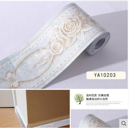 3d med lim fodlister wallstickers selvklæbende tapet vandtæt soveværelse stue køkken badeværelse  -70 #39: No  05