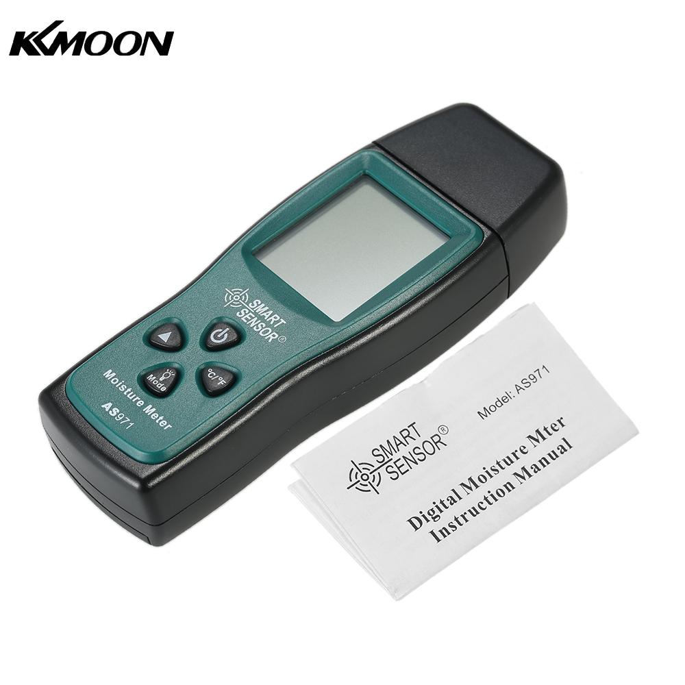 Handheld Two Pins Digital Wood Moisture Meter Wood Humidity Tester Timber Damp Detector with LCD Display Probe Range 2%~70%