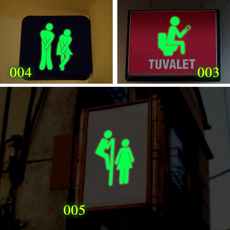 WC toilette entrée signe porte autocollants pour lieu Public décoration de la maison motif Stickers muraux jjtz27