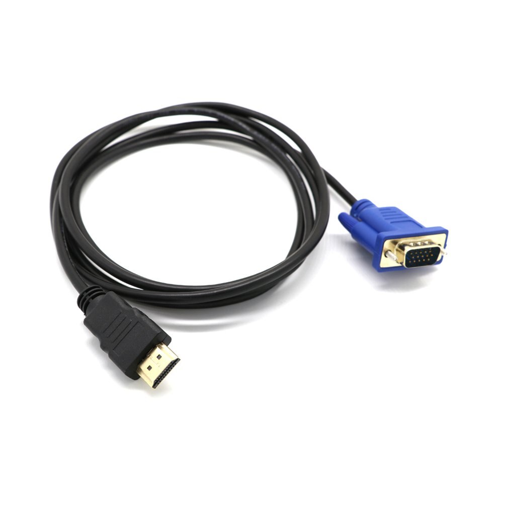 1m hdmi til vga d-sub male video adapter kabel ledning for hdtv pc datamaskin skjerm video adapter kabel