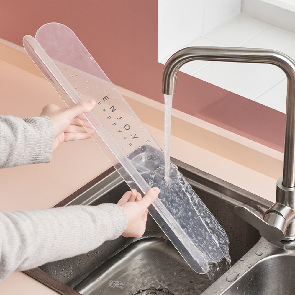Gennemsigtig vask vandstænkbeskyttelse anti-vandplade anti-stænk baffelplade vandtæt skærm til hjemmekøkkenbrugsforsyninger