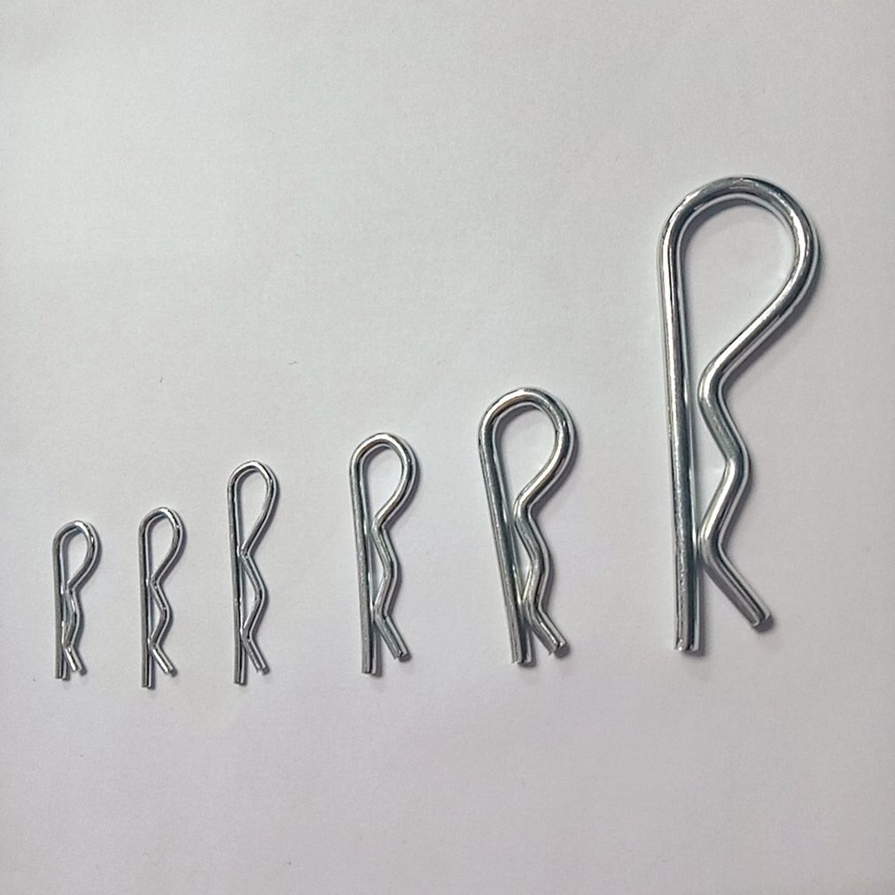 150PCS/SET Anti-Rust Hair Pin Hitch Retaining R Clip Lynch Cotter Spring Assorted Kit Split Cotter Pins Kit Set Fastener Pins