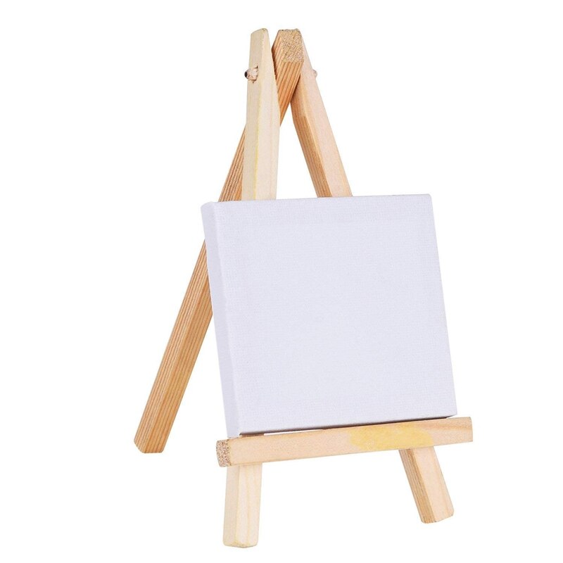 24 Pack Mini Wood Display Easel Wood Easels Set for Paintings Craft Small Acrylics Oil Projects