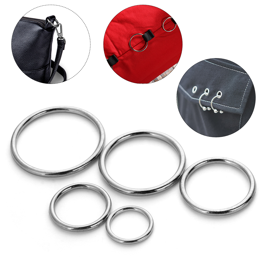 10 stks/partij 15-35mm Goud Zilver Cirkel Ring Verbinding Legering Metalen Schoenen Tassen Riem Gespen DIY Craft levert Singels