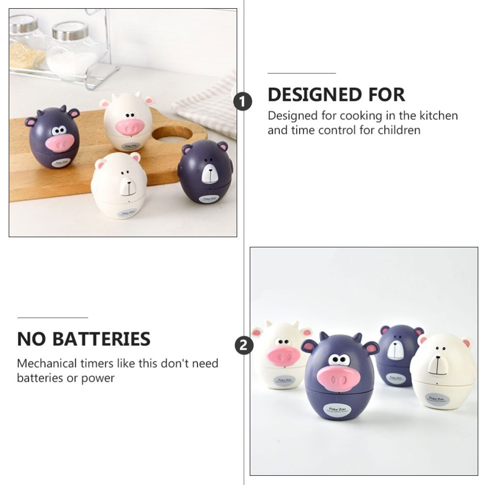 1Pc Kitchen Countdown Timer Cartoon Time Reminder Baking Supply(Purple)