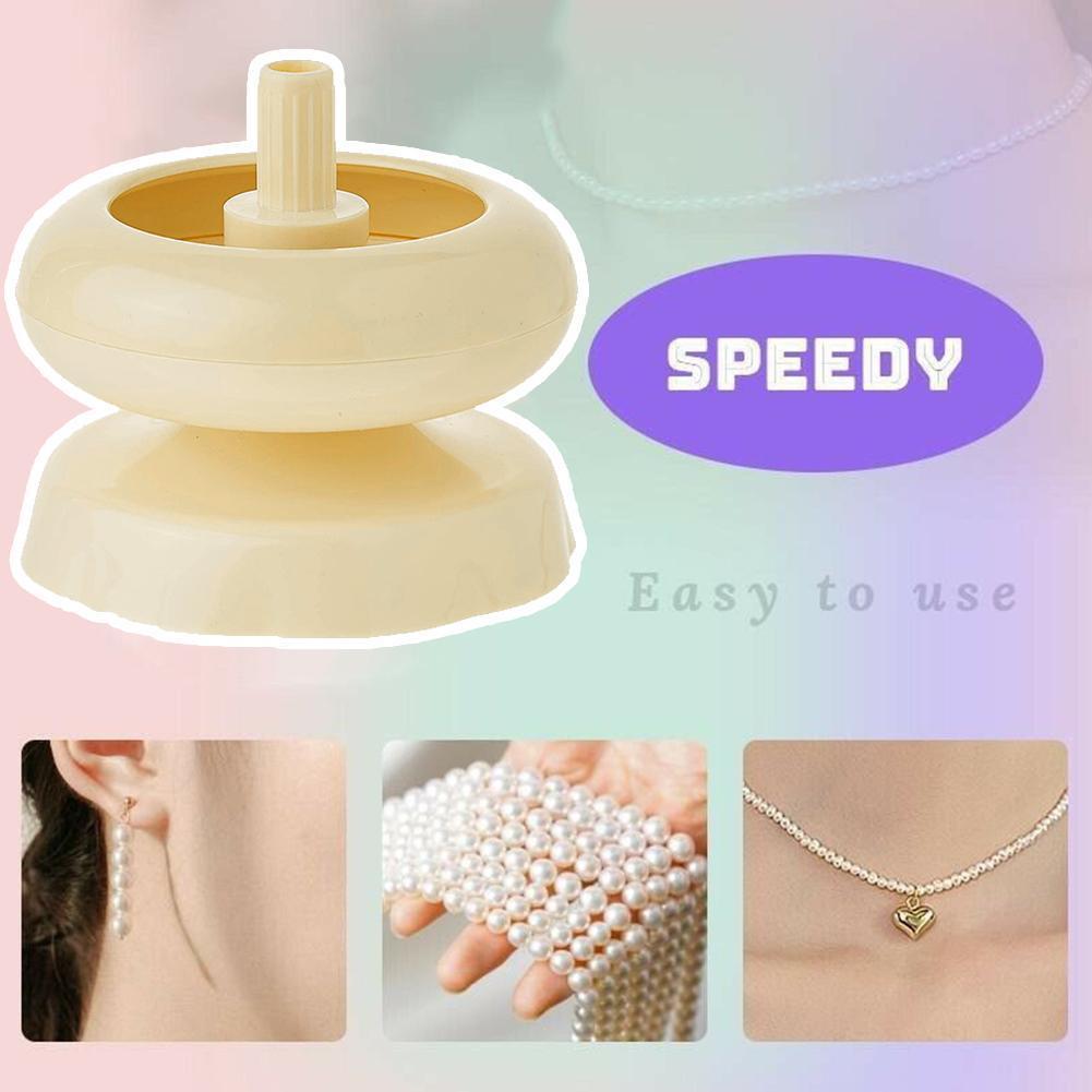 Bead Spinner Manual Fast Beader Connection Jewelry Making Tool Making Bracelet Wooden Spinner DIY Crafts Holder Bead String X5I2