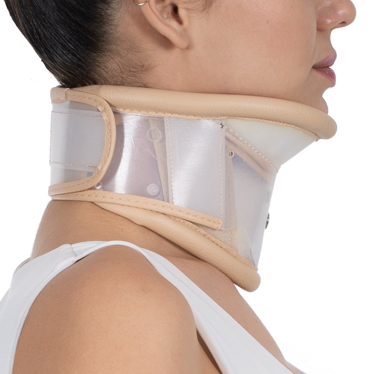 Collier Cervical réglable en Pvc avec un soutien du menton pour soulager la douleur au cou-soulagement de l'orthèse du cou-collier du cou après coup de fouet ou blessure