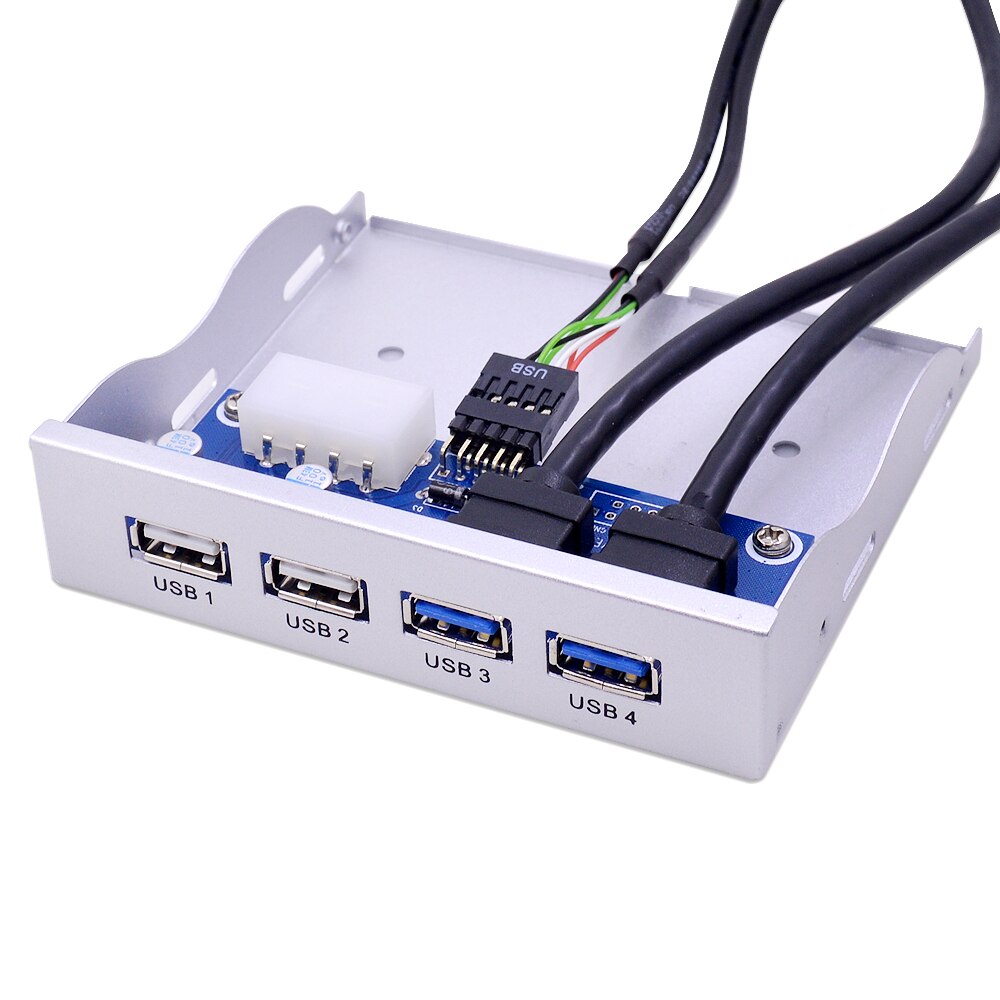 Promo 3.5inch USB3.0 Front Panel Floppy disk bay with 2 Port USB 3.0 Hub 20 Pin Diskon 29% di