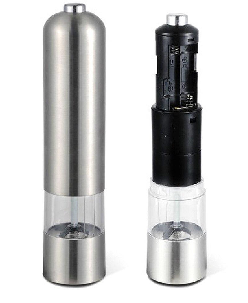 Kitchen Seasoning Grinding Tool Automatic Mills Automatic Electric Pepper Grinder Salt Mill With LED Light Free