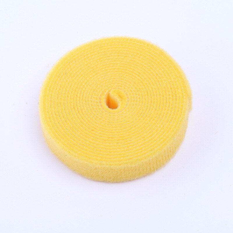 5M/Roll 15/20mm Velcros Strap Adhesive Fastener Tape Cable Ties Reusable Double Side Hook Loop Cable Tie Wires Management Straps: yellow 5 meters / 20mm