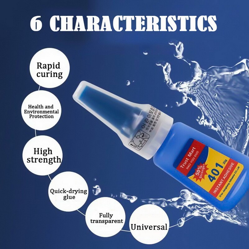 401 Rapid Fix Instant Fast Adhesive 20g Bottle Stronger Super Glue Multi-Purpose Handmade jewelry stone quick dry universal glue