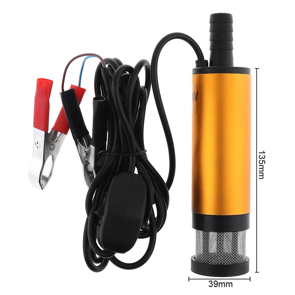 Portable Mini Car Electric Submersible Pump Aluminium Alloy DC 12V 24V Diesel Water Oil Barrel Pump 12L/min Fuel Transfer Pump