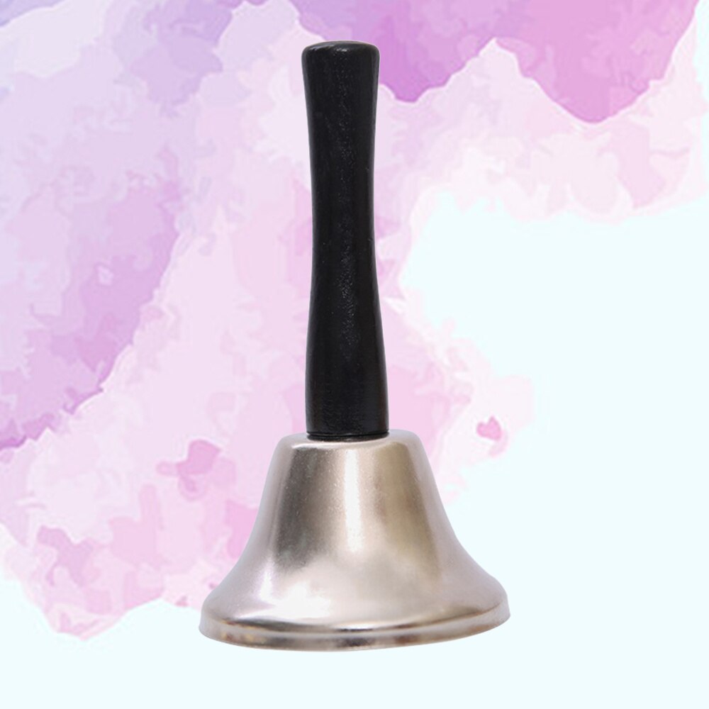 1PC campanello chiaro suono metallo solido campanello multiuso per la scuola dell'Hotel del ristorante di casa: argento