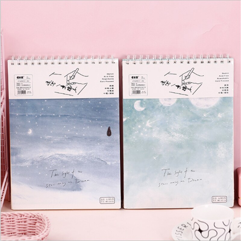 Beautiful Scenery A4 40 Sheets Sketchbook For Drawing Painting Graffiti Paper Coil Sketch Paper School Office Supplies
