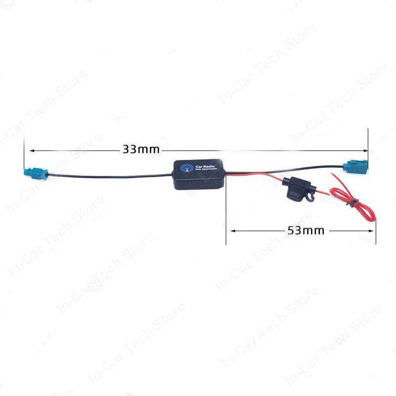 Fakra A DIN Adattatore Antenna Auto Con Amplificatore - Per Autoradio Aftermarket, 18 Cm Antenna Auto Universale