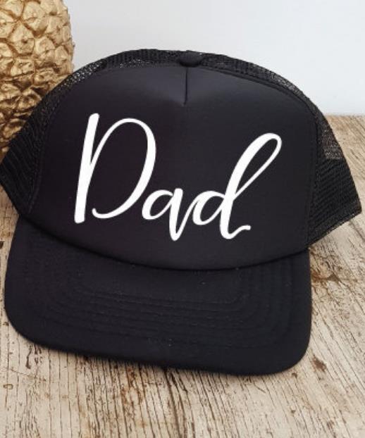 Mamma og pappa bokstaver print baseballcap trucker lue for kvinner menn unisex mesh justerbar størrelse m -169: Pappa