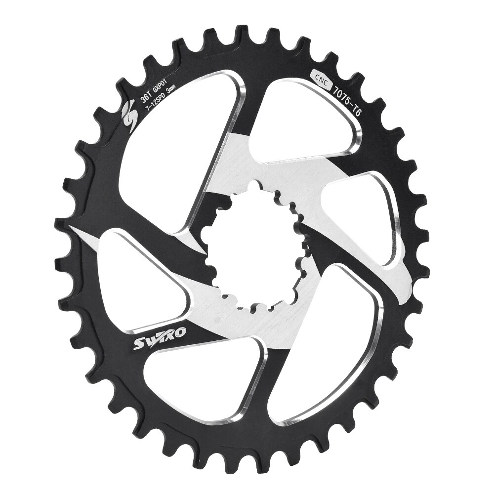 SWTXO-plato redondo GXP, corona de bicicleta de 3mm y 6mm, Compatible con SRAM SHIMANO 32 34 36 38t, rueda dentada para bicicleta de montaña