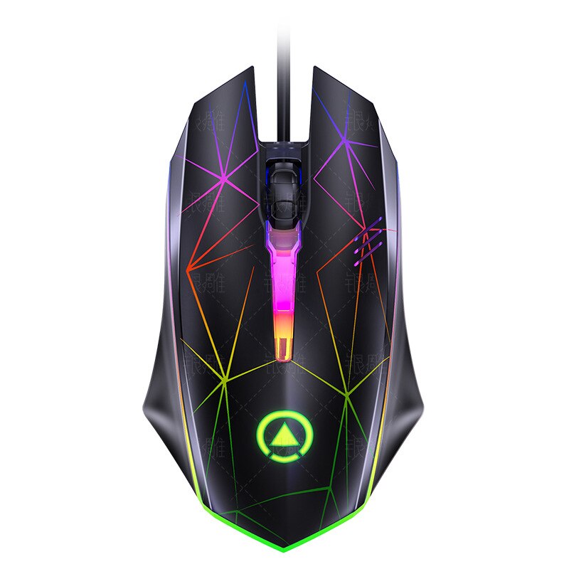 Wired Mouse Gaming Mouse With Mix Color LED Light 1200 DPI USB Wired Ergonomic Gaming Mice For PC / Laptop USB