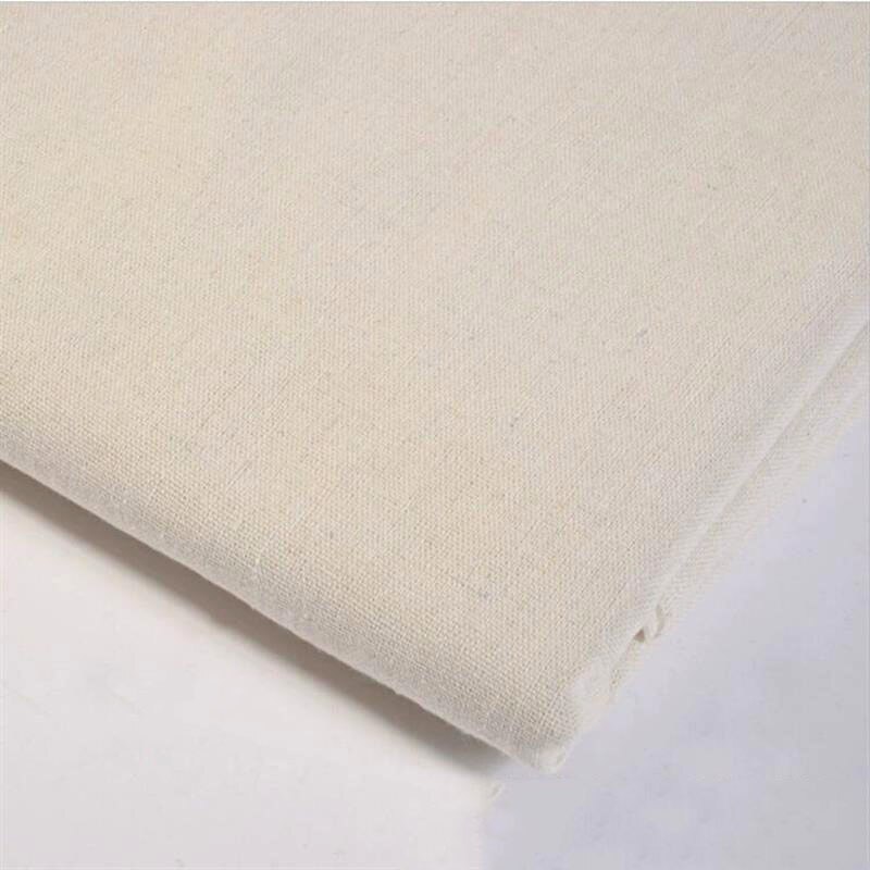 Tela de algodón de imitación de lino en bruto, tejido de lino sólido rugoso, bolsa de almacenamiento de costura DIY y funda de almohada, tela de fondo 50x160cm: 1