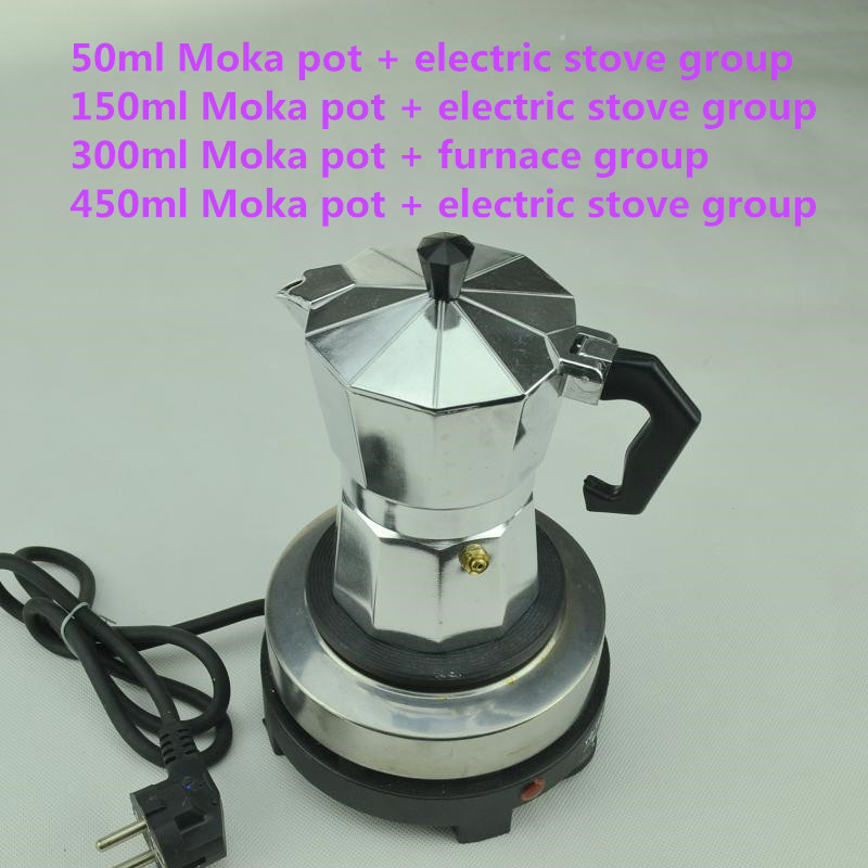 Cafetera italiana hecha a mano, cafetera Octagonal de aluminio, olla Moka eléctrica, horno de cafetera Moka, máquina de café separada