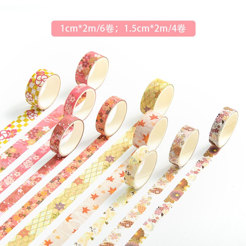 10 roll/set washi tape adhesiva masking tape washitapes kawaii stickers papeleria cute korean Decoration japanese decorationtape: H