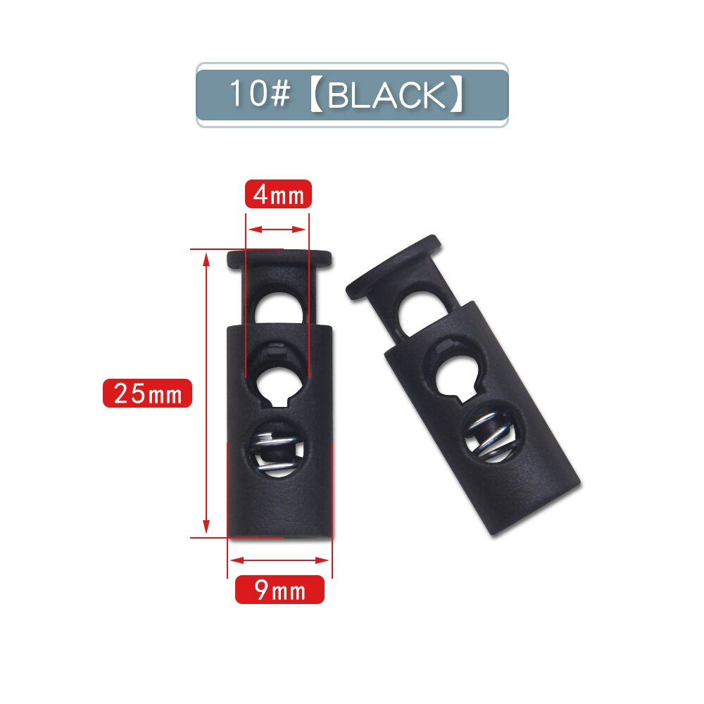 Neue 10 stücke Schnur Schloss Kunststoff Stopper Schnur Enden Schaltet Clip Schnalle Taste Schwarz Frost Schnürsenkel Sportswear DIY Tasche Zubehör: Nickel-Freies Weiß