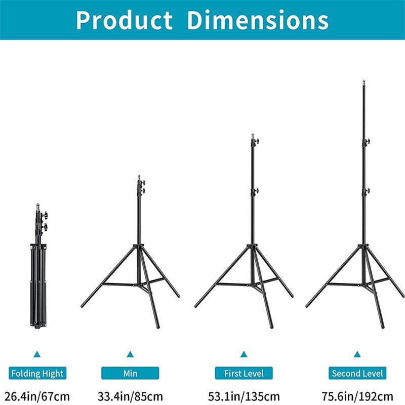 Photography Heavy Duty Tripod Stand Sturdy Aluminum Alloy Floor Selfie Ring Light For Studio Umbrella Backdrop LED Panel