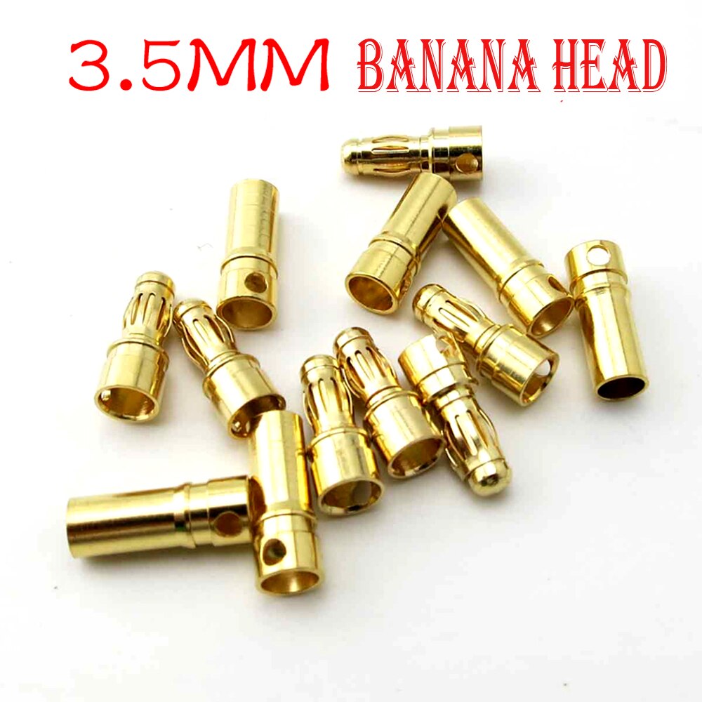 20 Set 3.5Mm Banaan Hoofd Meerassige Luchtvaart Model Accessoires Uav Outranner Borstelloze Motor Aansluiten Plug Met Esc