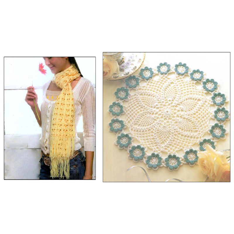 1 Roll Mercerized Cotton Cord Thread Medium Fine Solid Color DIY Hand Knitting Yarn for Embroidery Crochet Pearl Lace