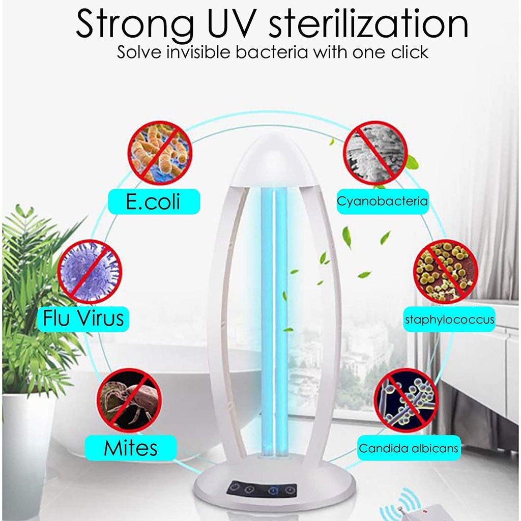 Ozone Ultraviolet Germicidal Lamp UV Sterilizer Light for Home Office Pet Area