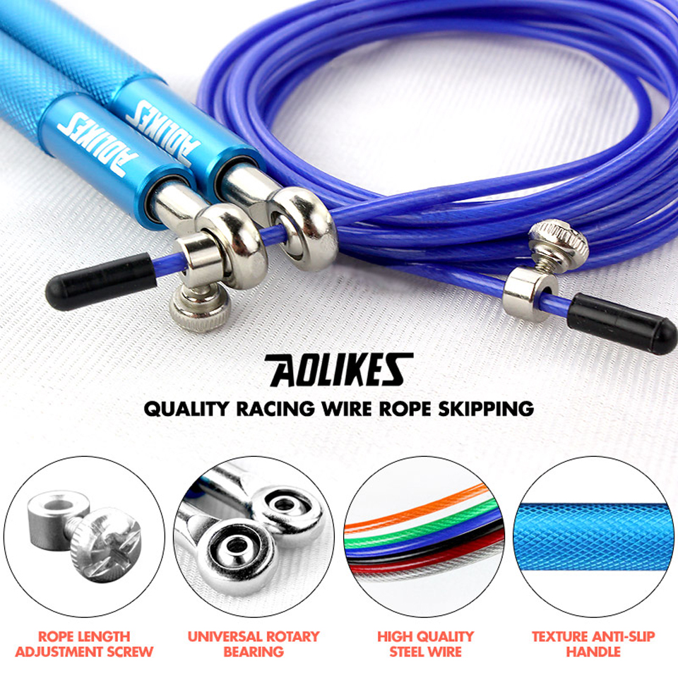 AOLIKES Crossfit Jump Rope Speed Bearing Skipping Fitness Workout Training Equipement MMA Boxing Home Exercise