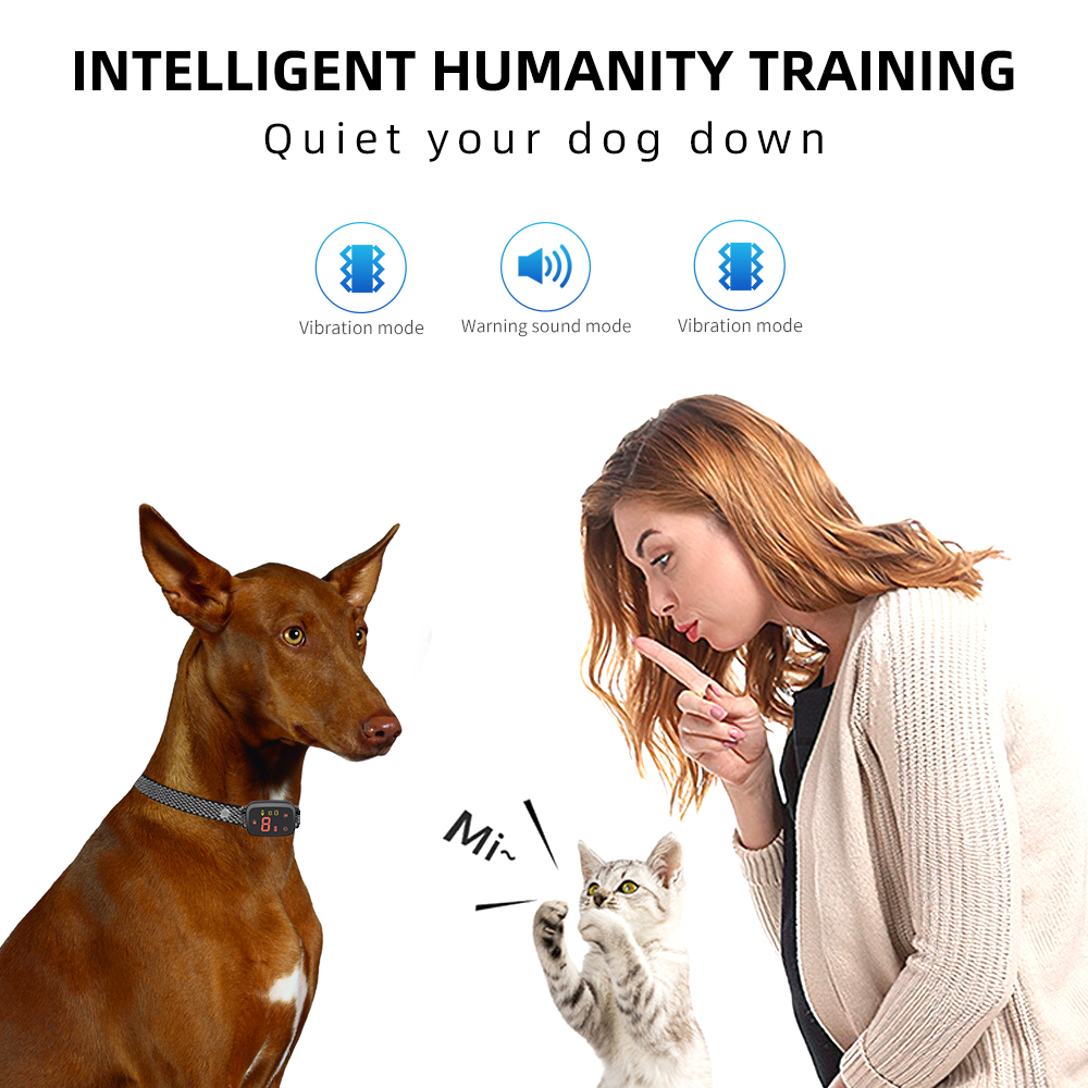 Automatisches Anti-Bark-Hunde halsband kosten pflichtig Keine Fernbedienung erforderlich Ultraschall-Vibrations stopp bellen Gerät Trainings halsband