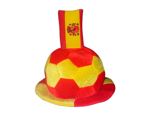 Voetbal Hoed Met Spaanse Vlag Versiering