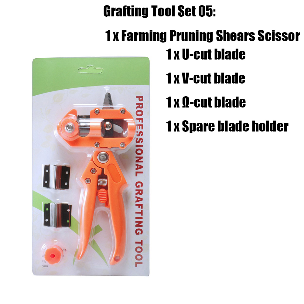 Garden Tools Farming Pruning Shears Grafting Scissor Fruit Tree Vaccination Secateurs Pruning Cutting Knife: Grafting Tool Set 05