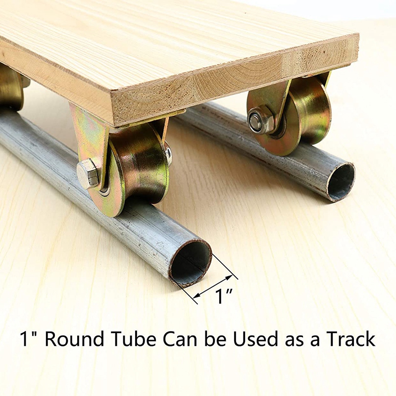 2 Pcs 2 Inch U-Groove Track Wiel Schuifdeur Roller Voor Omgekeerde Track Rolling Gate Industriële Machines Draad touw Rail-Dropshi