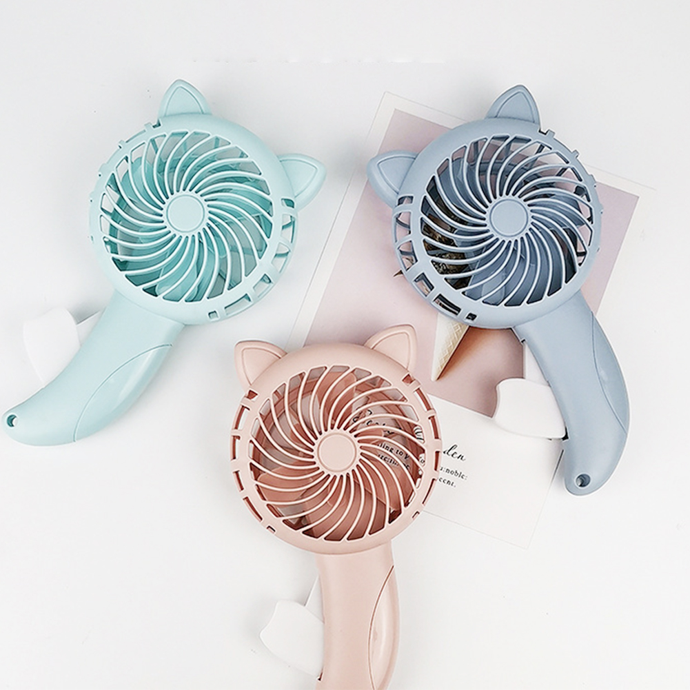 Ventilateur portable à pression manuelle, 3 couleurs, sans batterie, mignon, pour la maison
