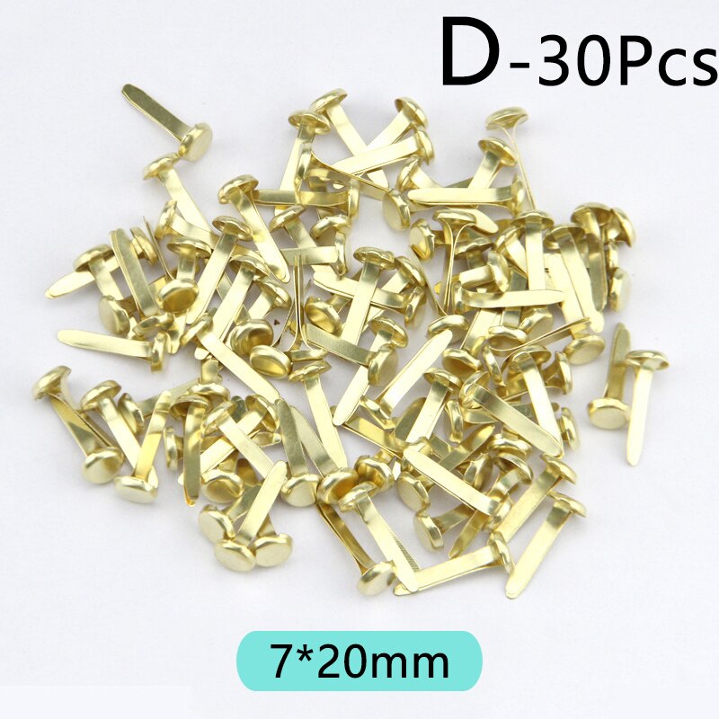 Mini clavos de Metal con patrón de mezcla, hechas a mano álbum de recortes de manualidades, accesorios para manualidades, decoración del hogar, sujetador con adornos Brad, 30 Uds.: D