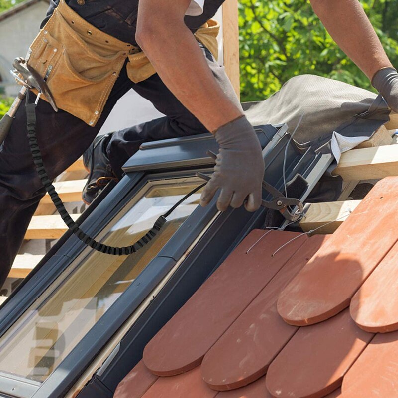 Tool Lanyard, Outdoor Tool Rope, High-Altitude Fall Prevention Safety Rope, Retractable Elastic Tool Rope 3 Pieces,Black