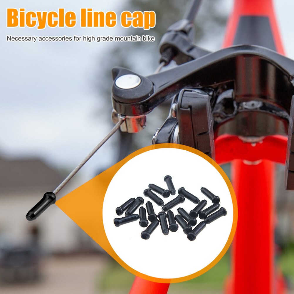 50Pcs Bicycle Brake Wire End Caps Mountain Road Bike Brake Inner Cable Tips MTB Wire End Cap for Brake Shift Derailleur Cable