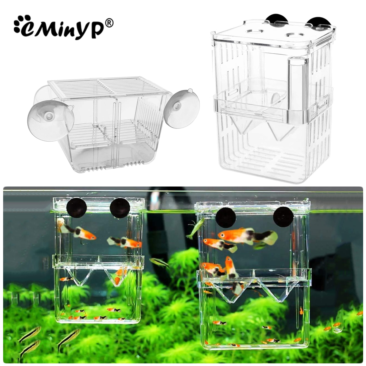 3 Soorten Acryl Clear Visteelt Isolatie Box Betta Vis Aquarium Fokker Aquarium Uitkomen Incubator Vis Huis Thuis