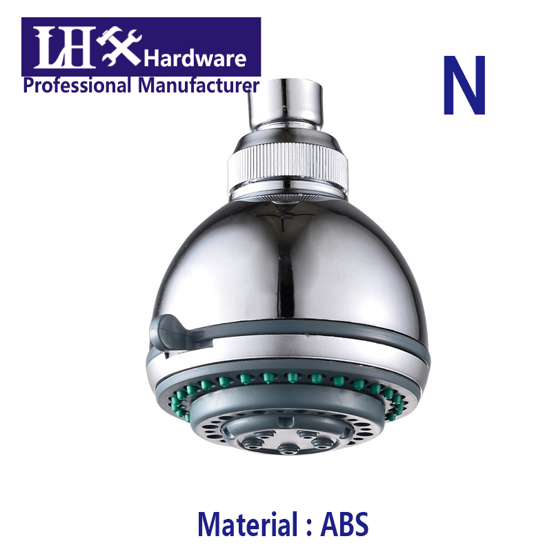 Hotel Bathroom Showerhead ABS Plastic Top Spray Single Rain Shower Head Round Chrome Finish Showerhead LHX XY102 F: N