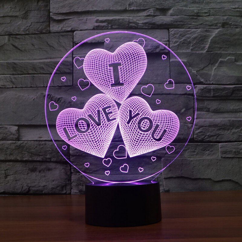 Nachtlampje liefdeshart ballonnen zwaan 3d led tafel bureaulamp kleurverandering slaapkamerinrichting voor vriendin valentijnsdag: S