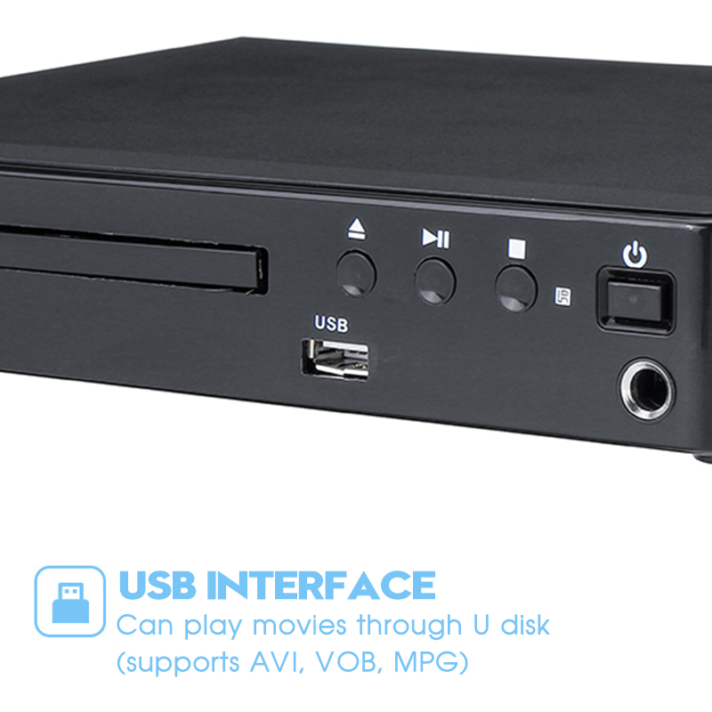 Home HD DVD Player Mini USB HDMI RCA EVD VCD DVD Player Region Free Multiple OSD Languages MP3 DIVX DVD CD RW Player