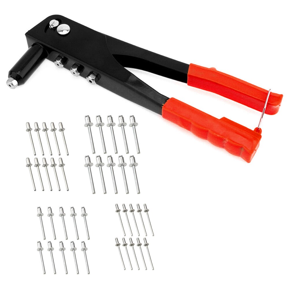 Con remaches de acero de aleación Accesorios de reparación tire tapa Manual muy resistente herramienta Mano juego de remachadora