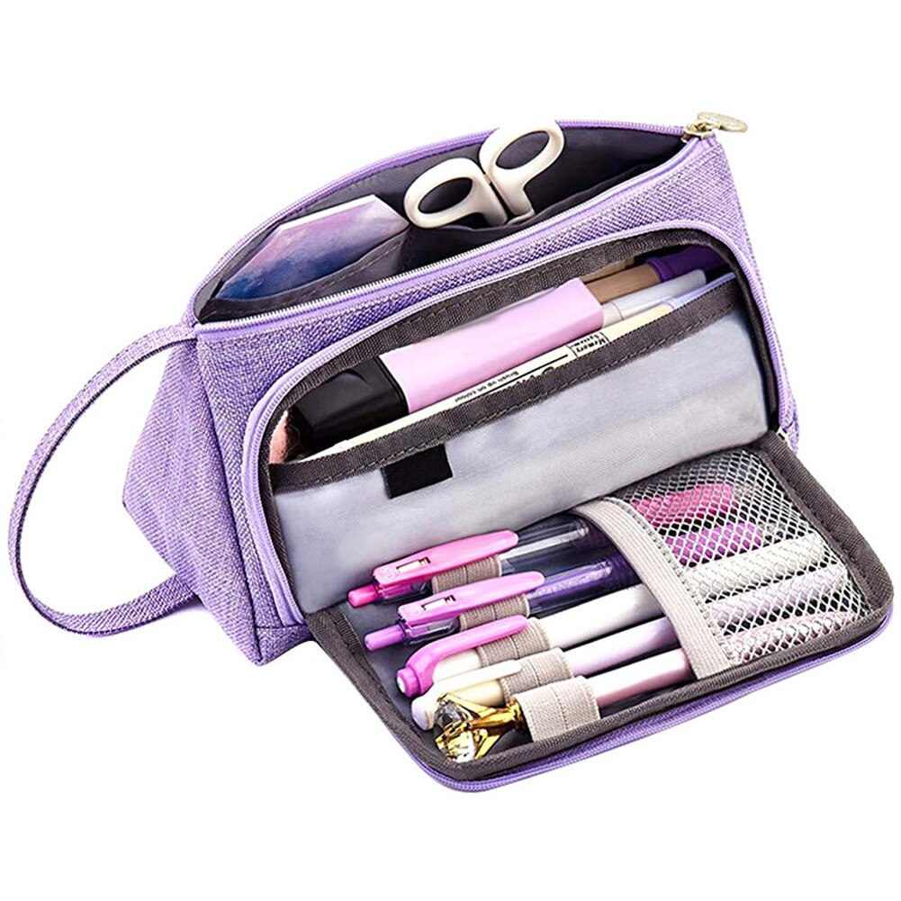 Women Cosmetic Bag Large Capacity Pen Cosmetics Storage Bag Canvas Pouch Pencil Stationery Case Holder For School Office