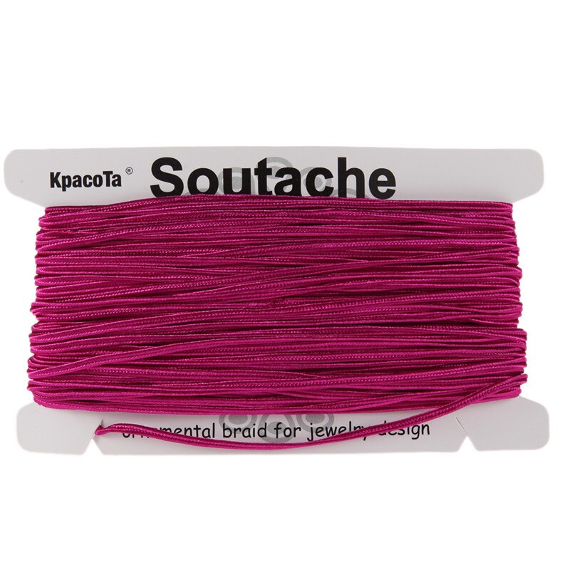 KPacTa colore multiplo 34 Yard(31 metri) colore soutair cinese etnico serpente cavo di pancia gioielli fai da te accessori intrecciati materiale: hot pink