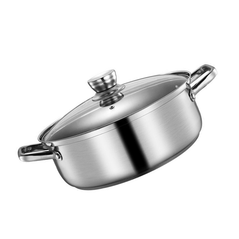 1pc Practical Induction Cooker Pot Household Pot Kitchenware (Silver)