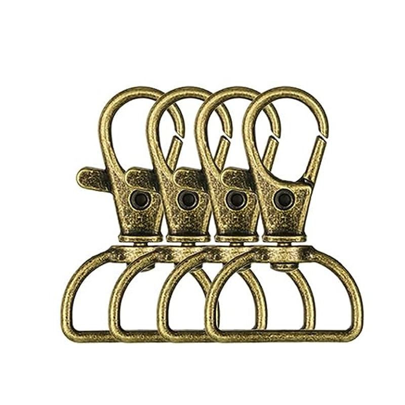 10pcs Swivel Clasp Lanyard Snap Hooks Keychain Clip Hook Metal Lobster Claw Clasps for Lanyard Key Rings Crafting Purse: 3# / antique silver