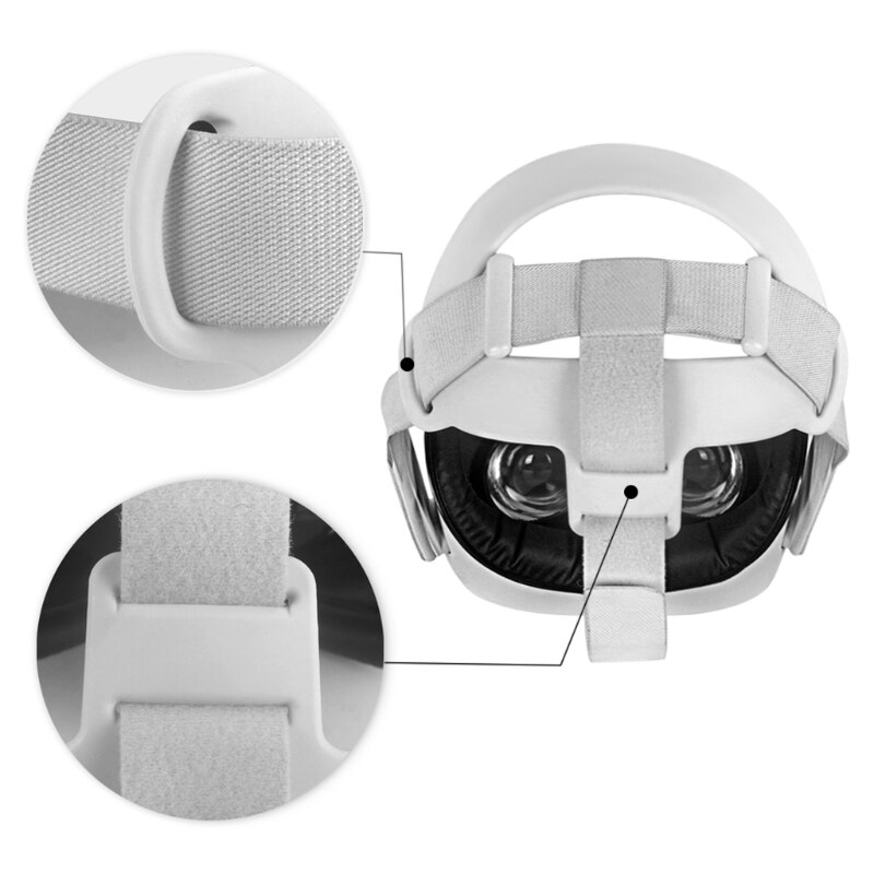 Almohadilla de espuma para casco Oculus Quest 2 VR, Correa suave para cabeza, auriculares VR, diadema con alivio de presión, cojín para Quest 2